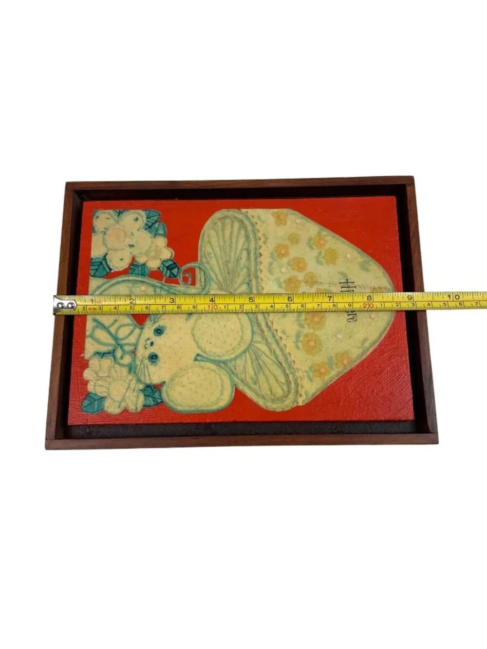 Vintage Decoupage Wall Art With Woodland Mouse & Mushroom Design In Wooden Frame